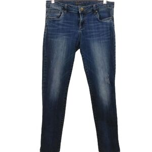 Kut From The Kloth Medium Wash Distressed Casual Streetwear Skinny Jeans